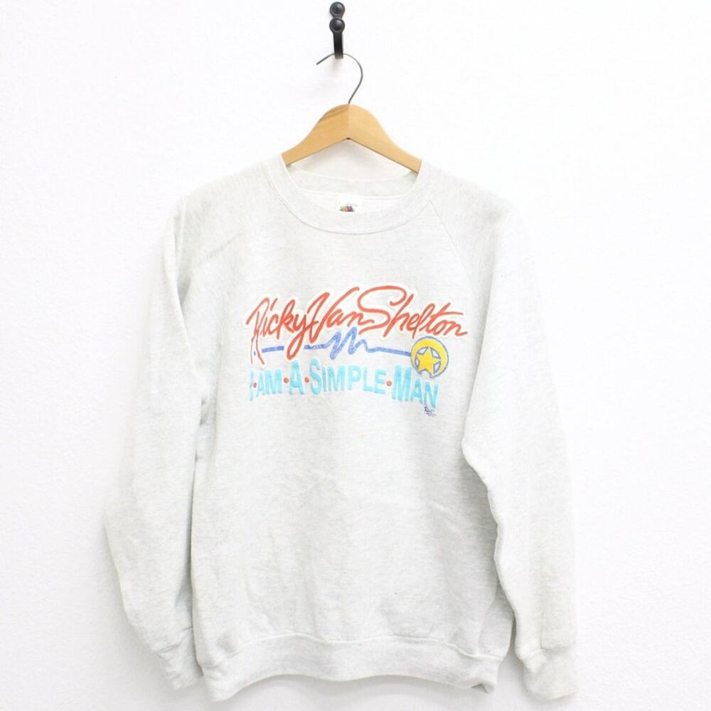 Vintage Ricky Van Shelton I Am A Simple Man Tour Sweatshirt Large